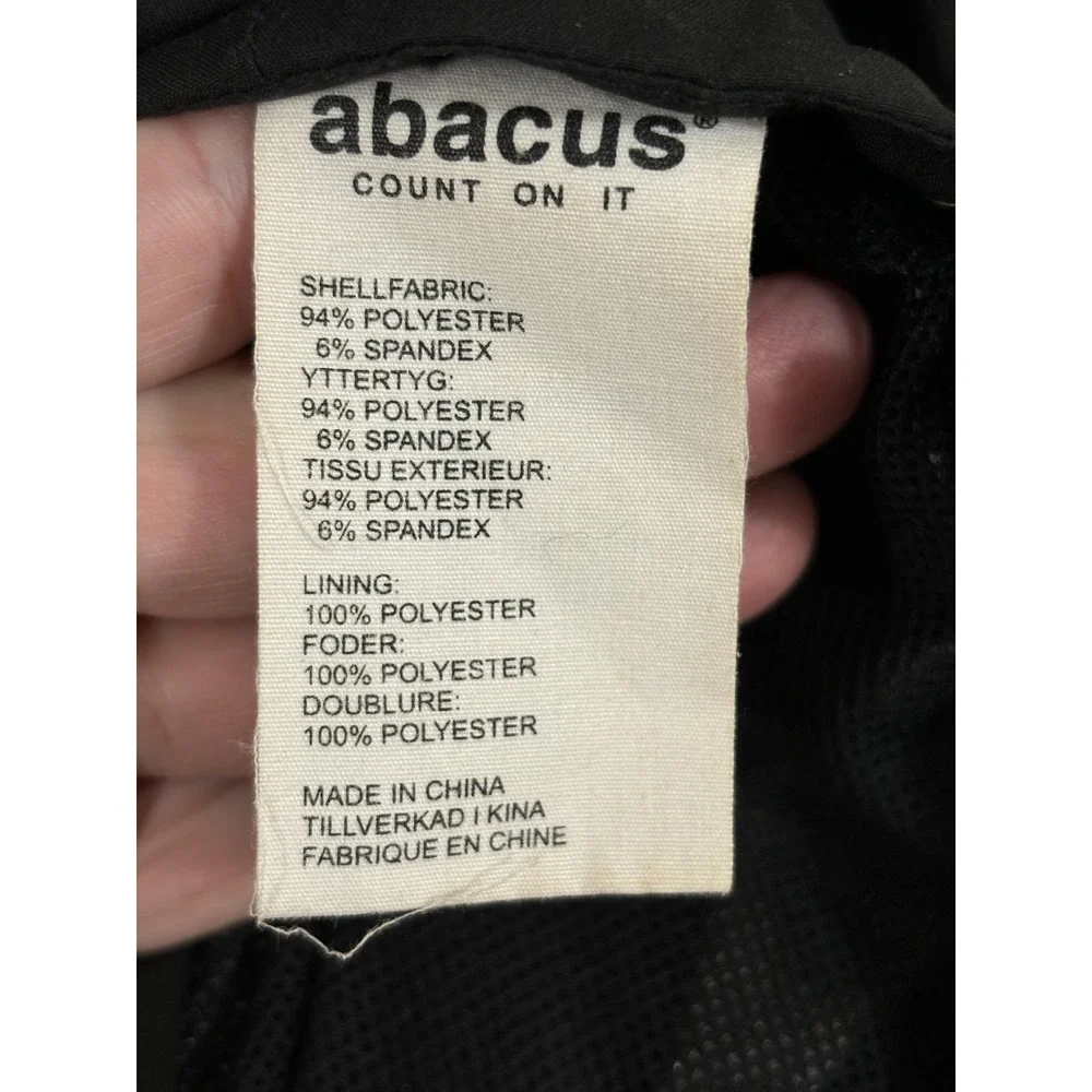Abacus Jacket Mens 2XL Black Stretch Dry Full Zip‎ Windbreaker Golf Outdoor Coat